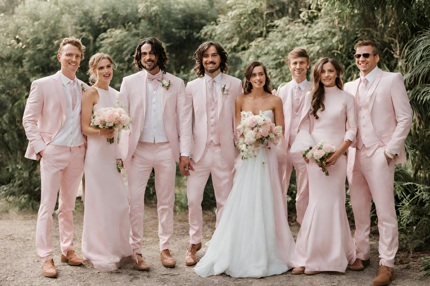 Pink suit shop for wedding