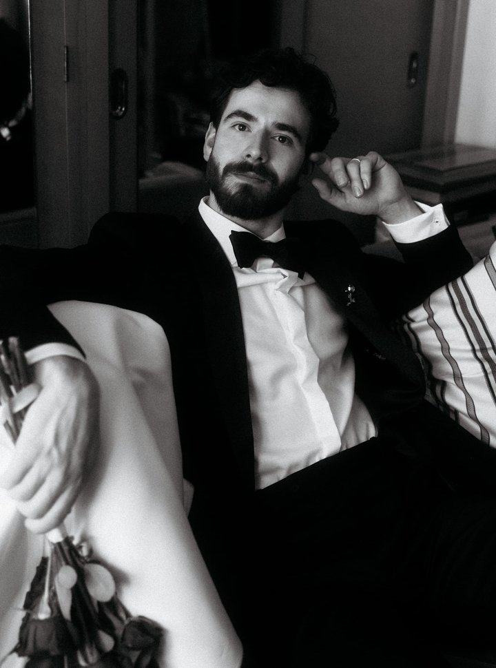 Classic Black Shawl Lapel Tuxedo with White Shirt and Bow Tie