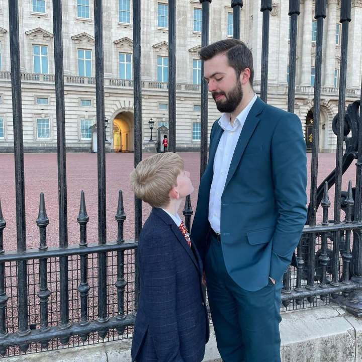 Father and Son Suits in Teal and Blue