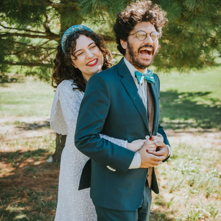 Teal Green Garden Wedding Suit for Groom with Brown Vest