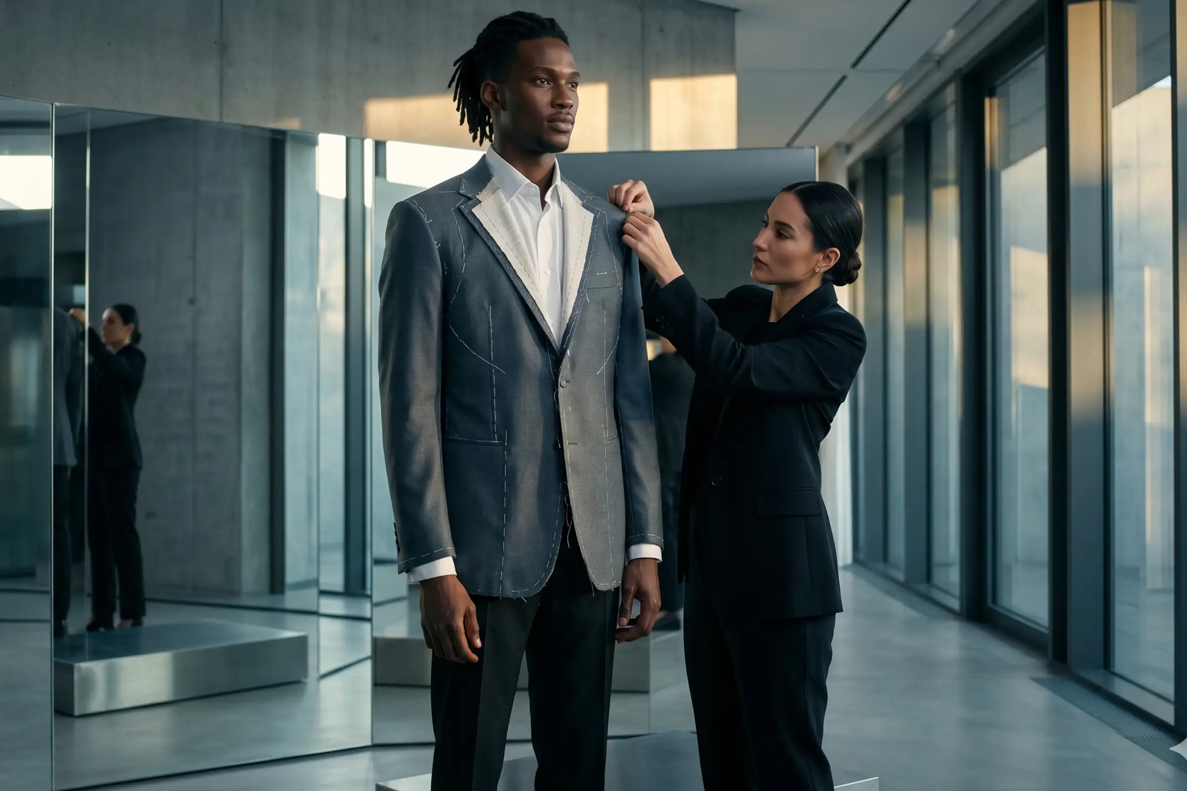 bespoke suit fitting