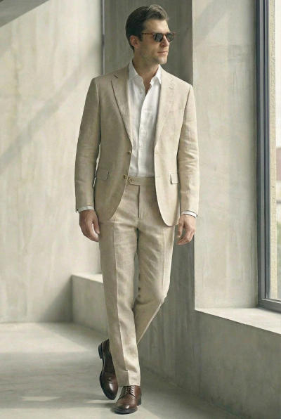Custom linen and cotton summer suits design options