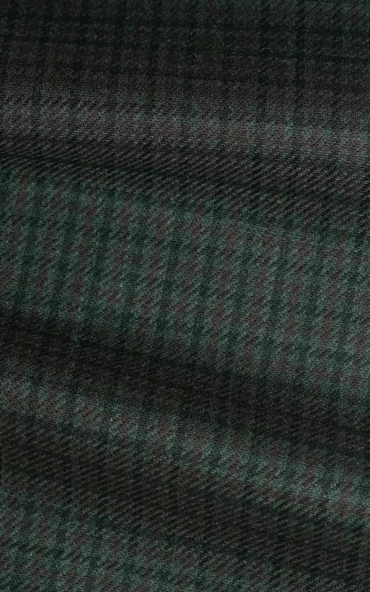 Olive Green Houndstooth Wool image