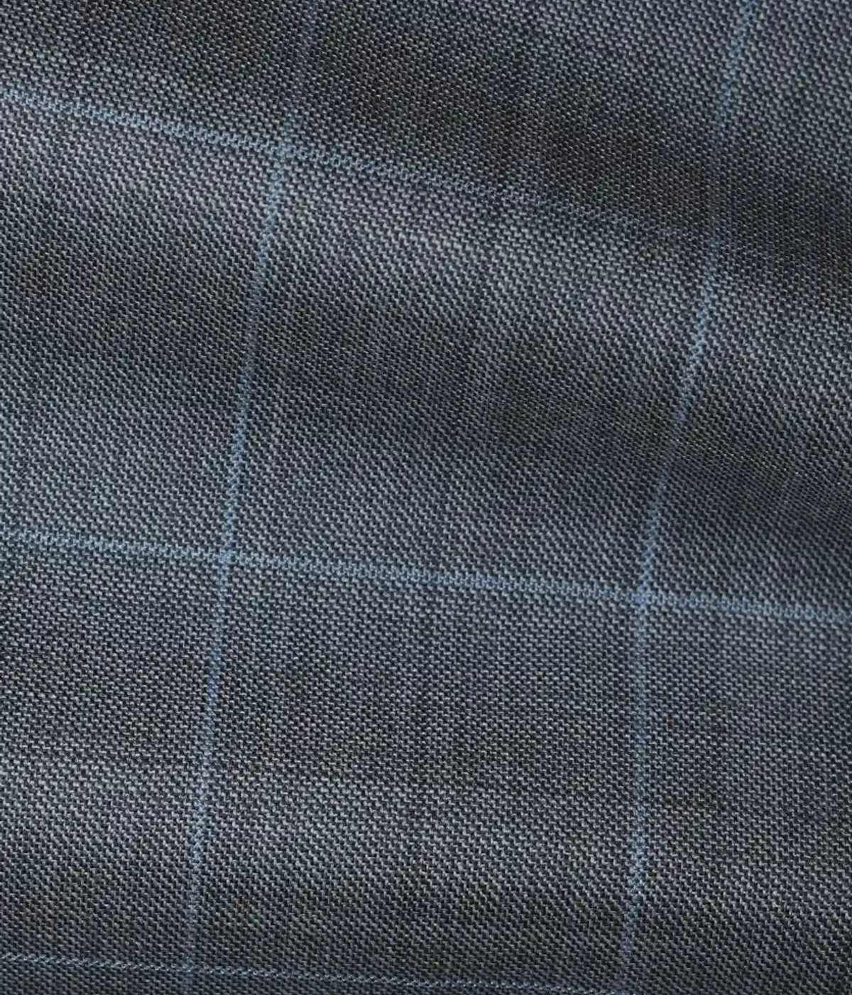 Ash Grey Windowpane Checks Wool Suit- view-3