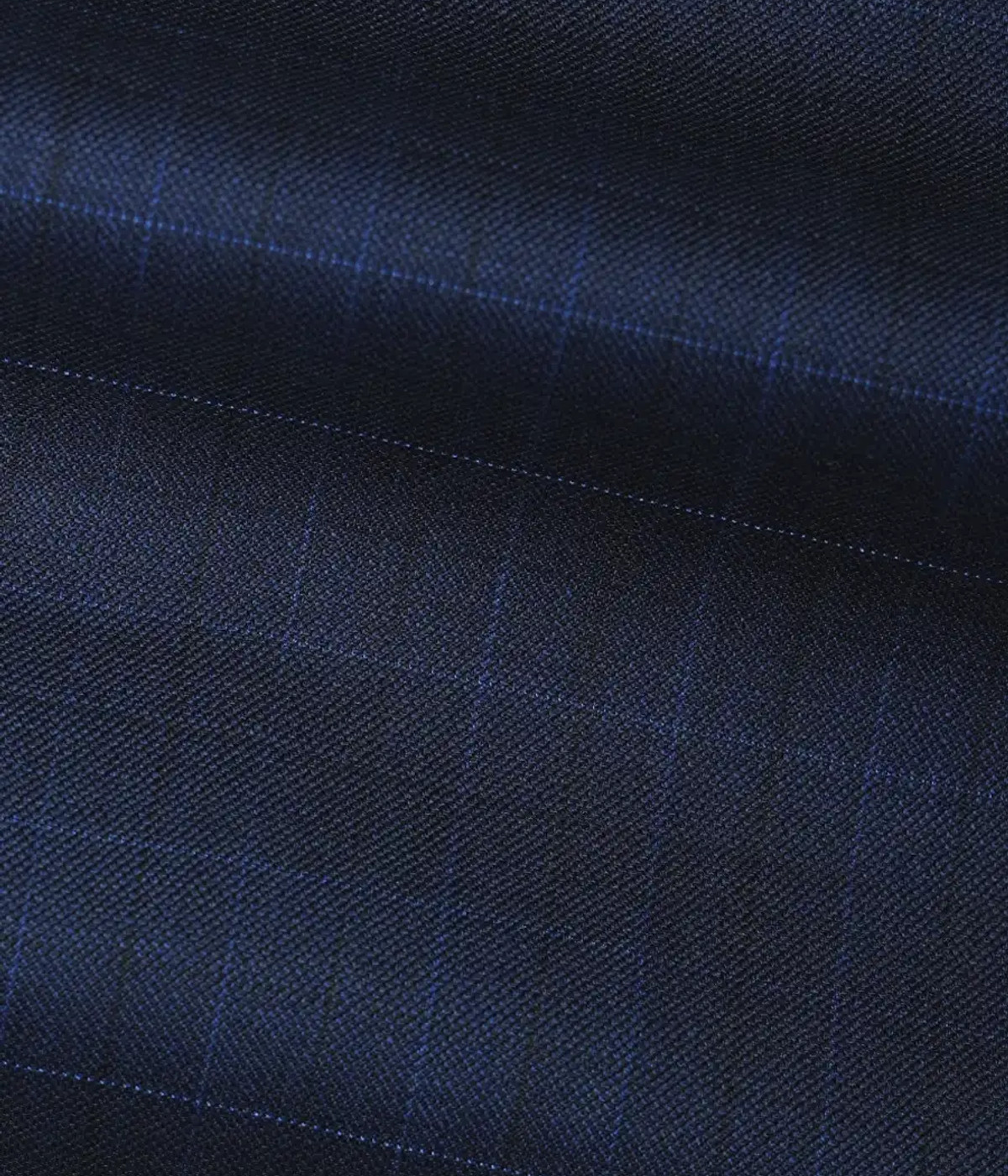 Navy Blue Checks Wool Suit- view-3