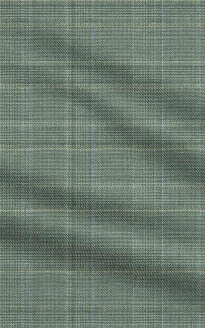 Light Green Plaid Checks Wool image