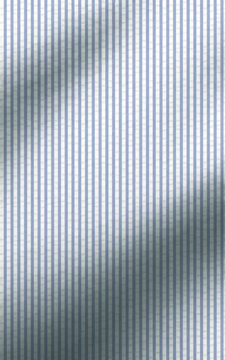 Light Blue Seersucker Cotton image