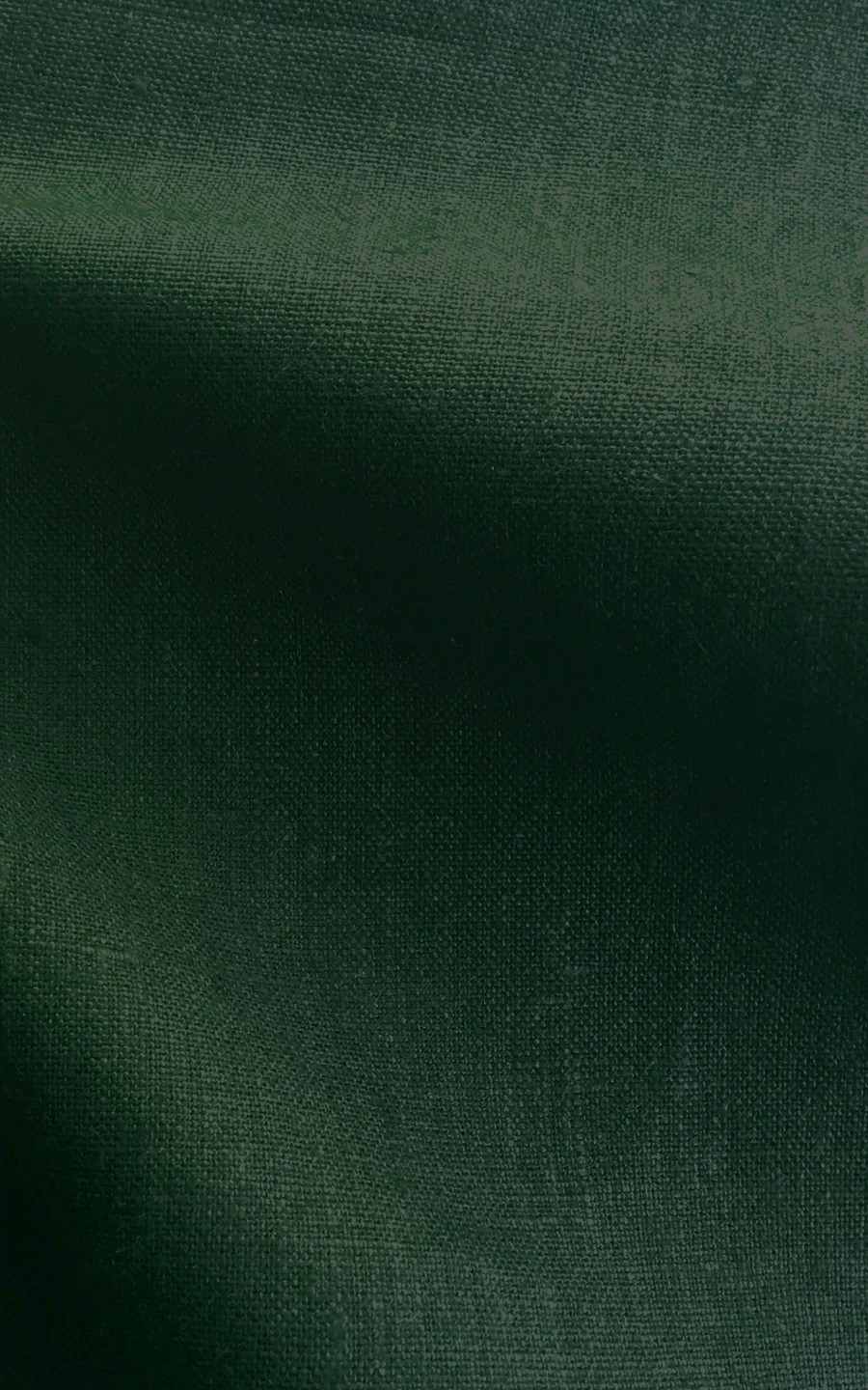 Dark Forest Green Linen Fabric by the Metre