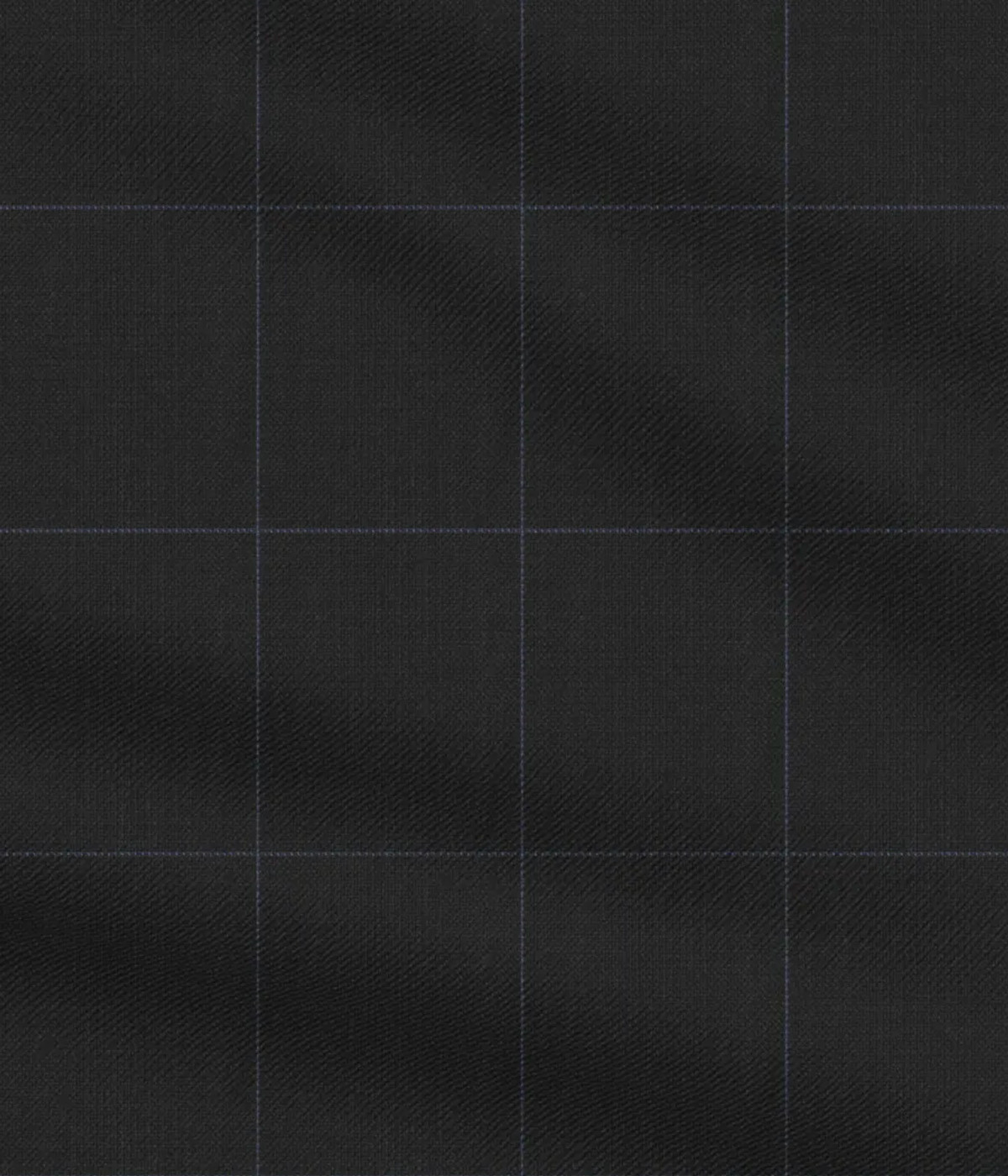 Blue Checks Black Wool Suit- view-3