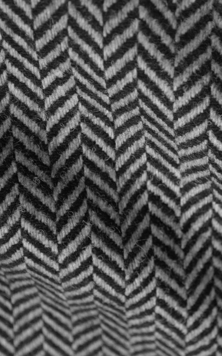 Black Grey Herringbone Vegan Tweed image