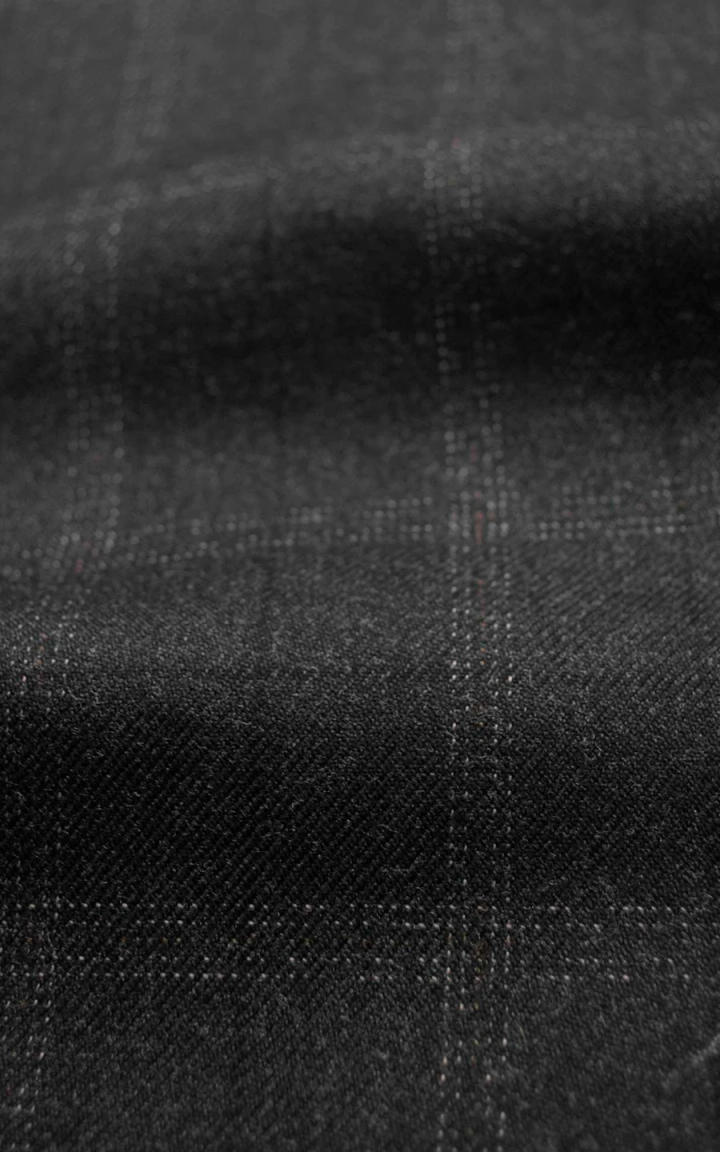 Midnight Grey Checks Vegan Wool image