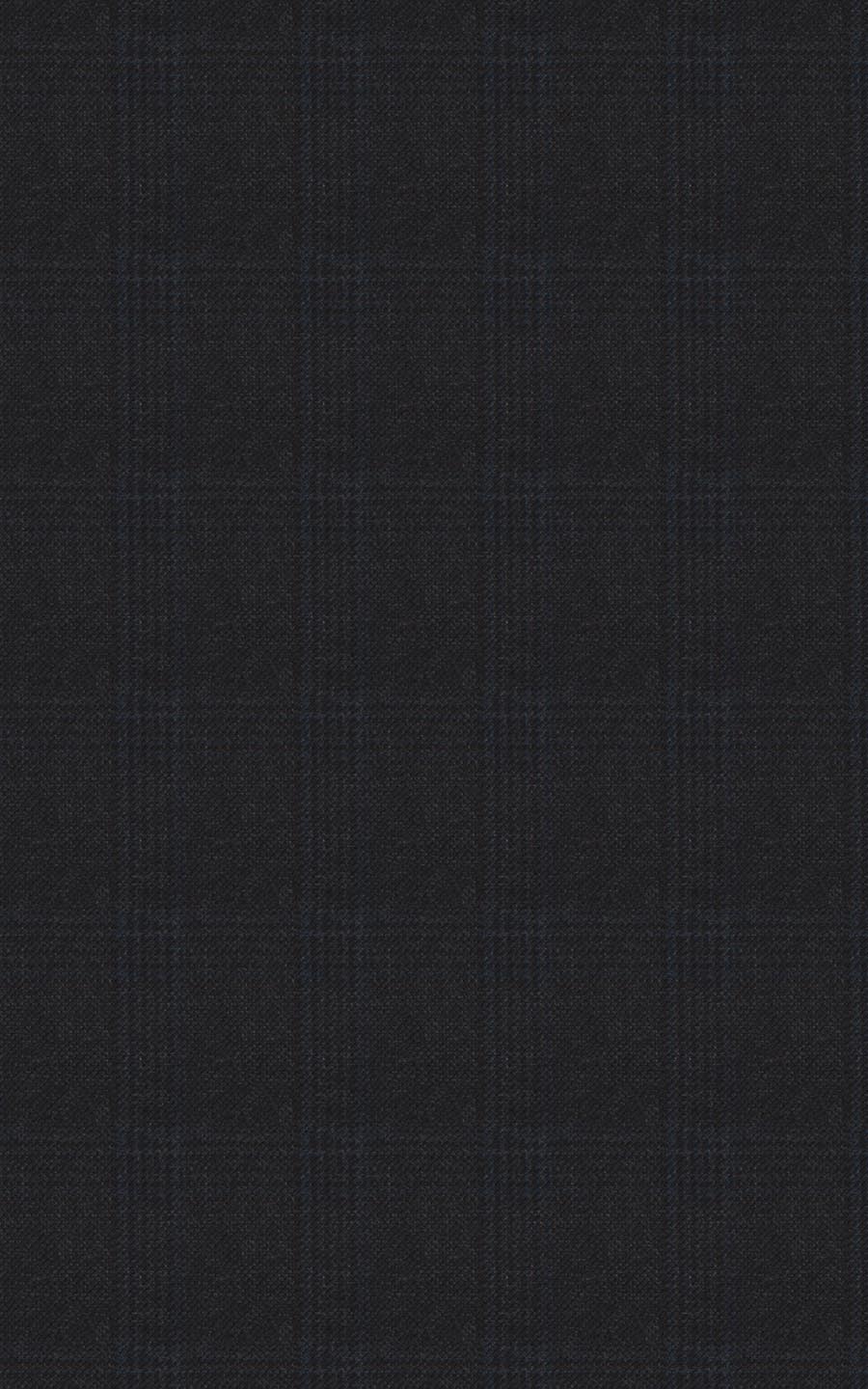 Charcoal Blue Checks Vegan Suit-tailored-fit