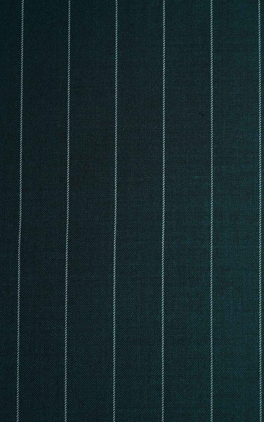Teal Green Striped Wool