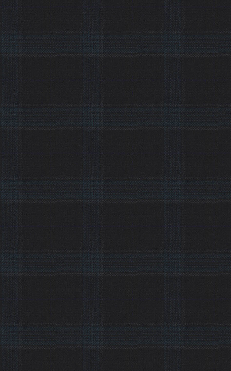 Charcoal Blue Checks Wool