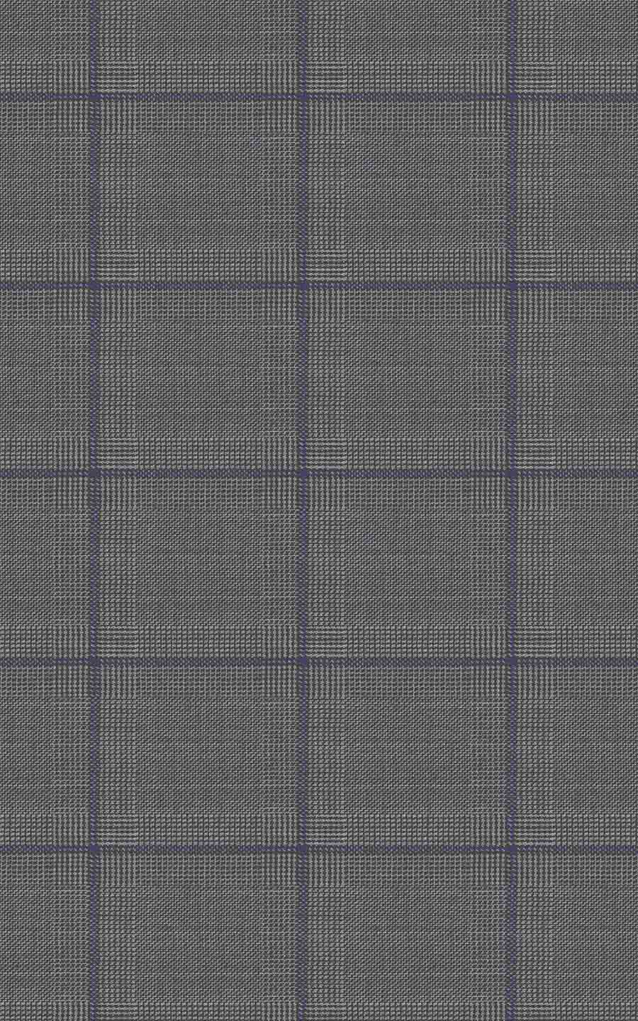 Grey Purple Checks Suit-tailored-fit