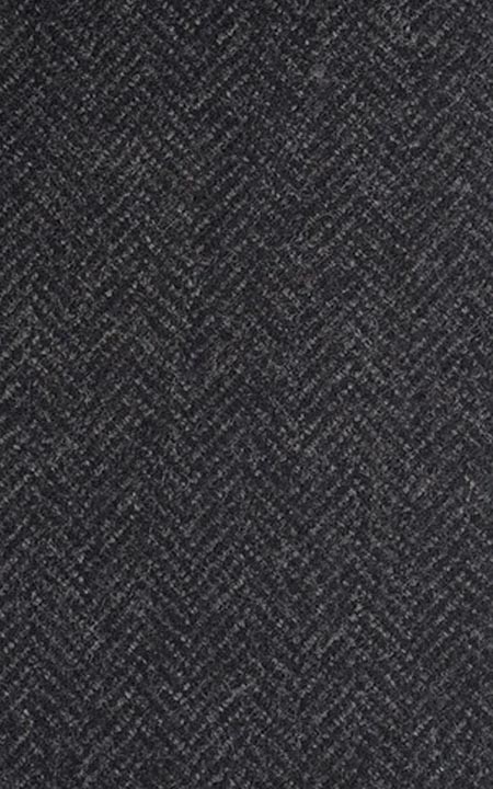 Pure Wool Charcoal Grey Herringbone Tweed | Hangrr