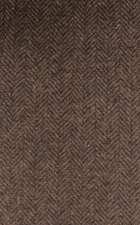 Pure Wool Rust Brown Herringbone Tweed | Hangrr