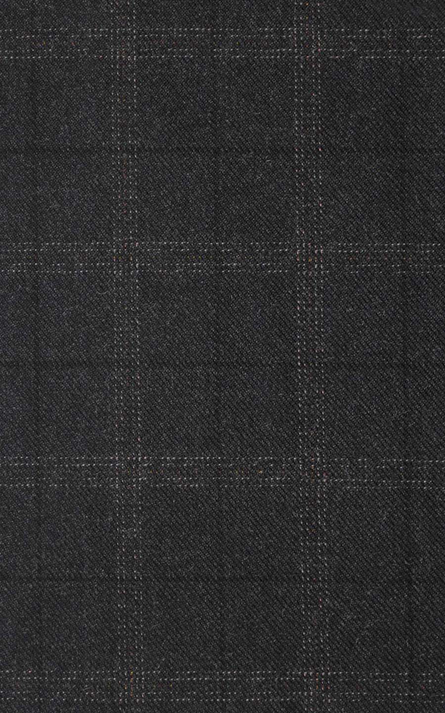 Midnight Grey Checks Vegan Wool