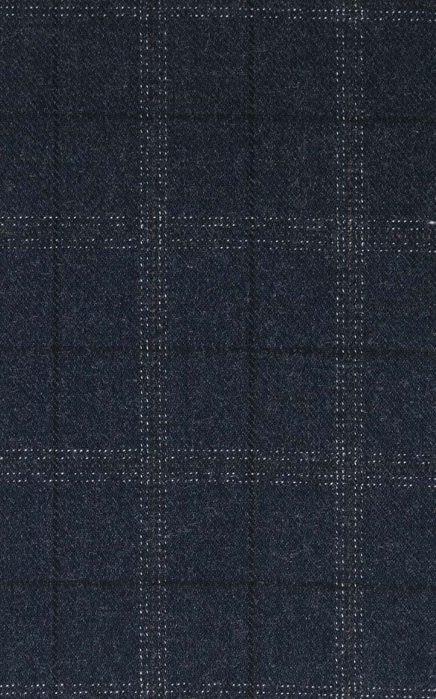 Desert Blue Checks Vegan Wool