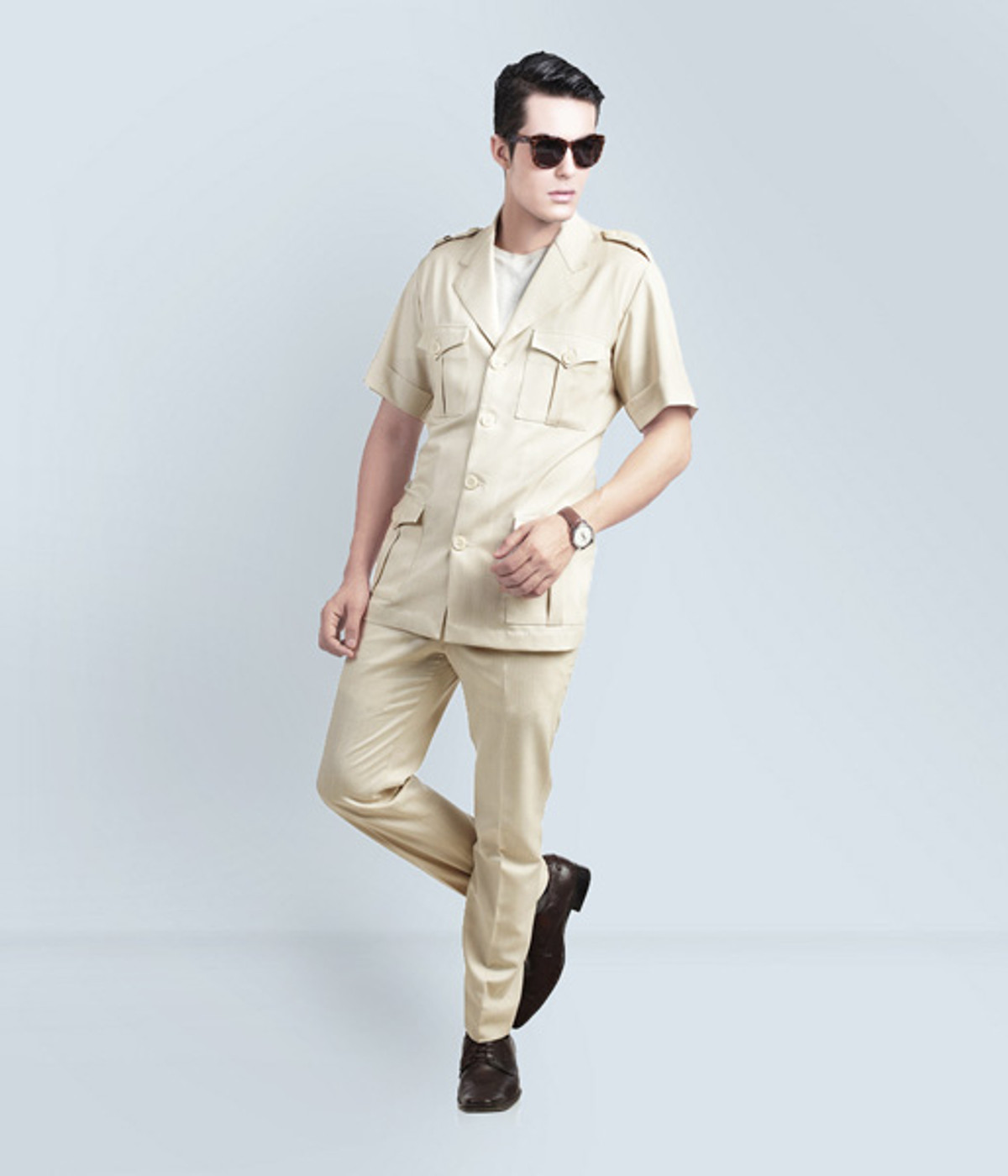 The Safari Suit Lucky Enemuo, Short Sleeve Safari Suit