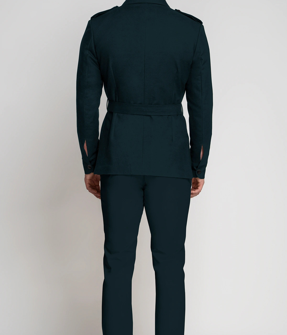 Aspen Teal Green Military Suit- view-1