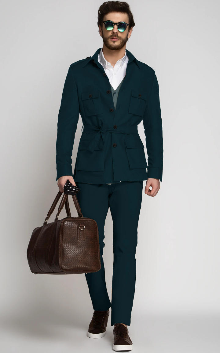 Aspen Teal Green Military Suit image