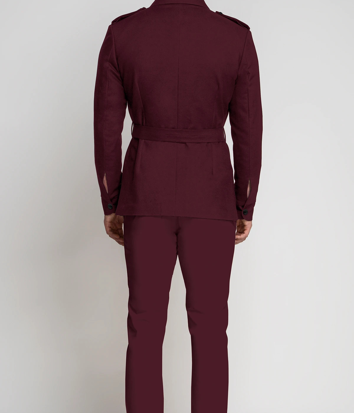 San Diego Burgundy Military Suit- view-1