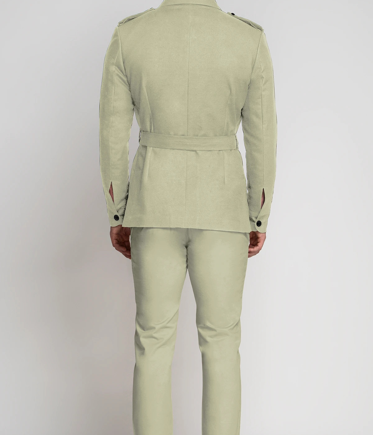 Sage Green Military Suit- view-1