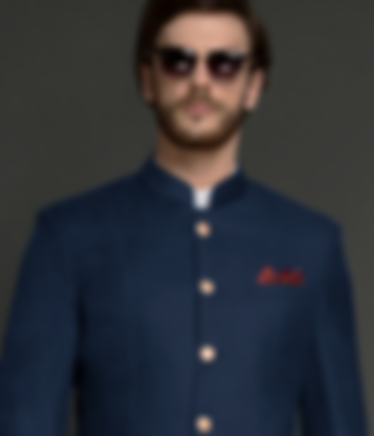 Turkish Blue Wool Jodhpuri Suit-1