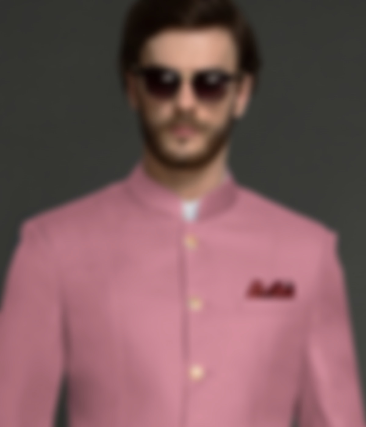 Portofino Pink Wool Jodhpuri Suit-1