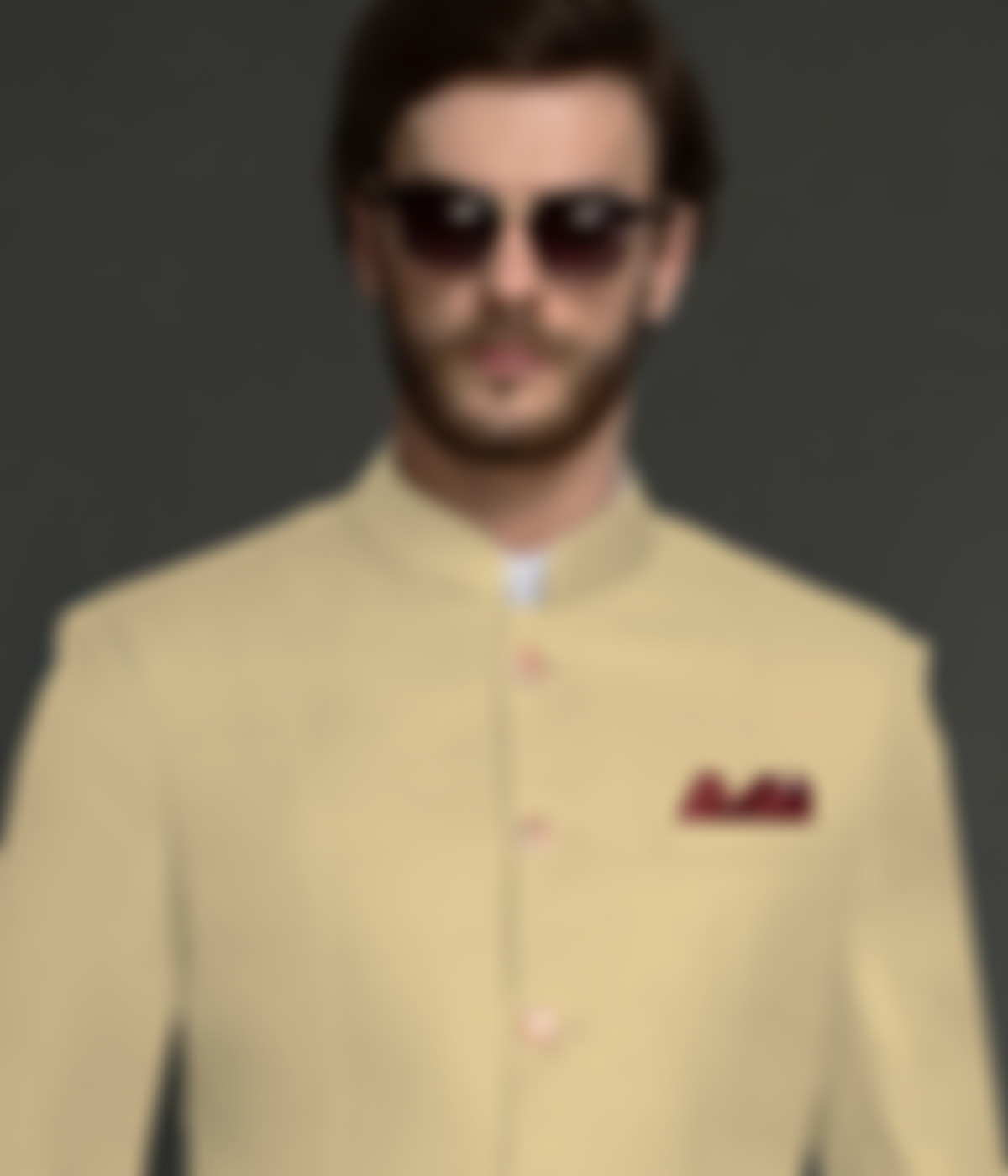 Pastel Clay Wool Jodhpuri Suit-1