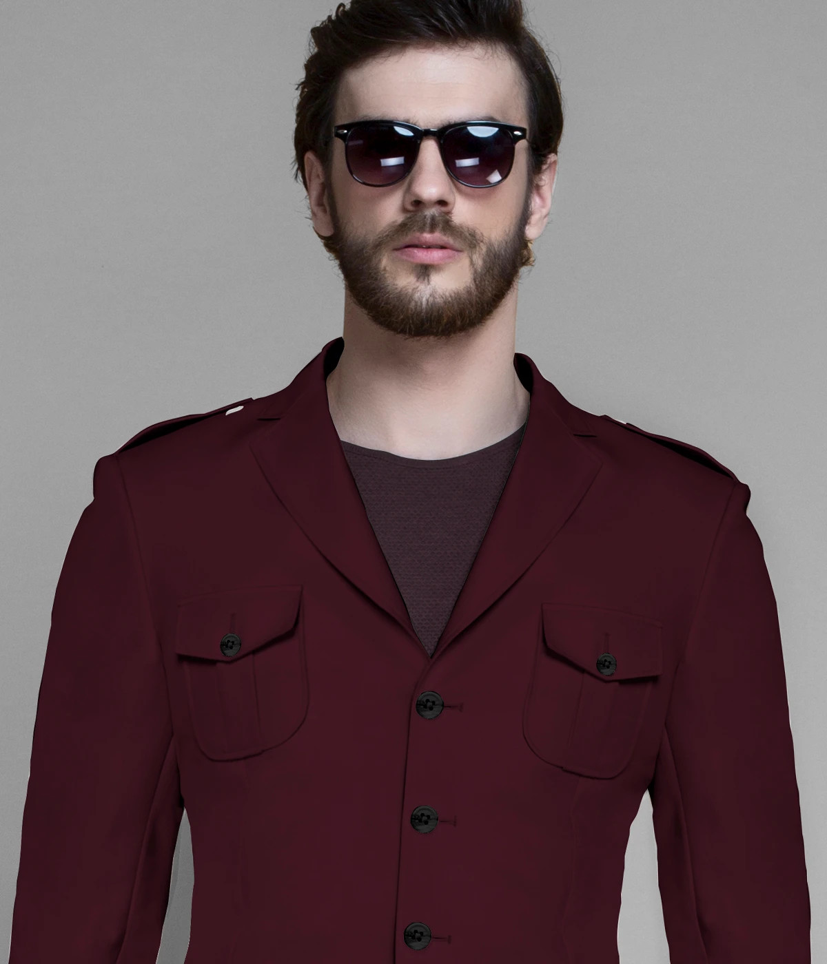 San Diego Burgundy Leisure Suit-1