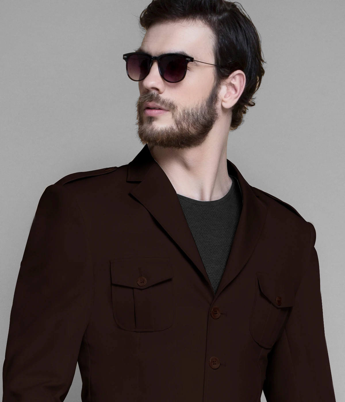 Forest Khaki Brown Leisure Suit-1