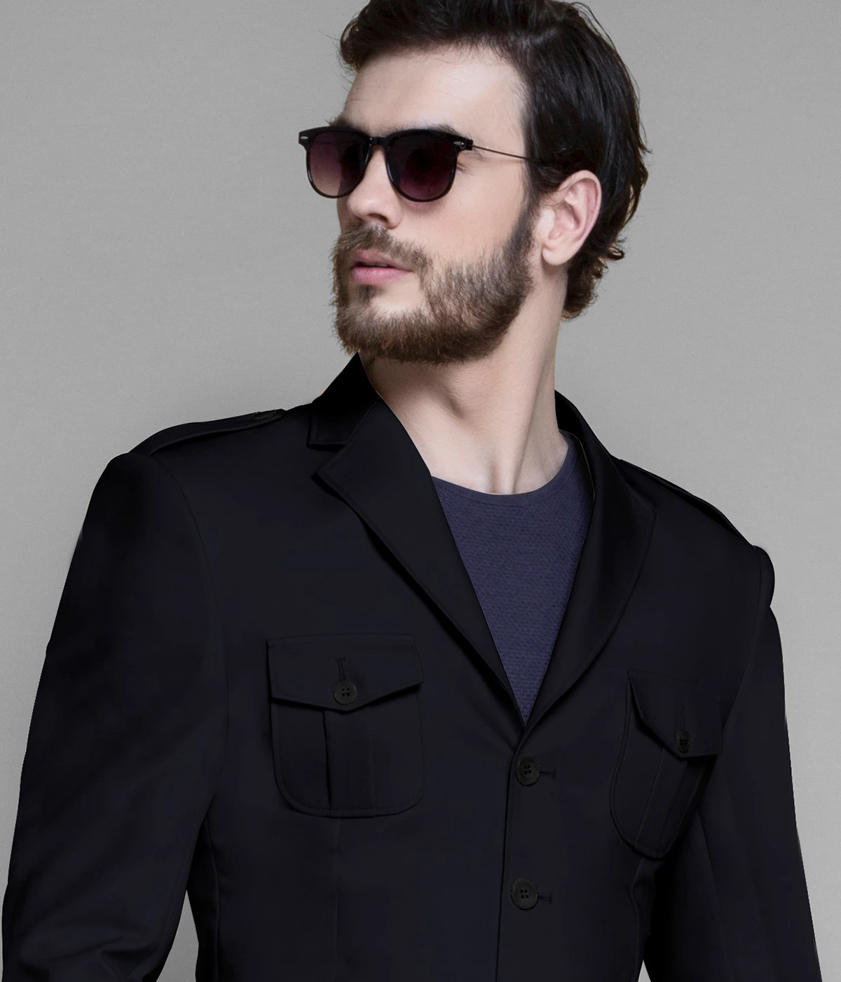 Prussian Blue Leisure Suit-1