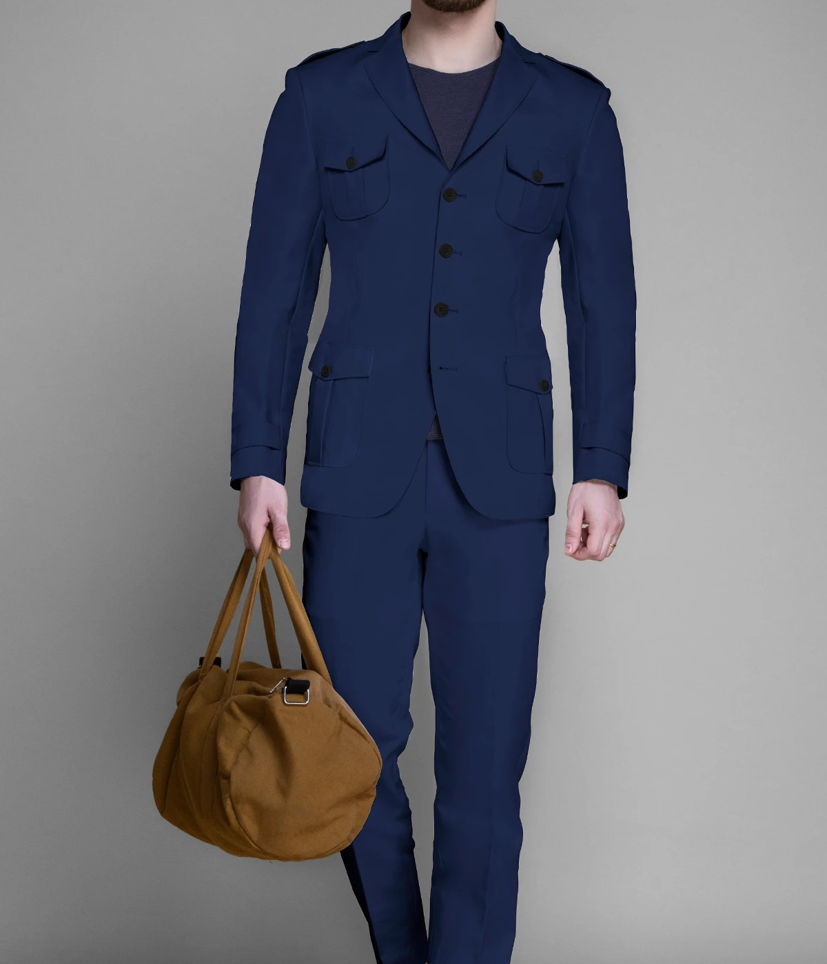 Royal Blue Vegan Suit - Hangrr