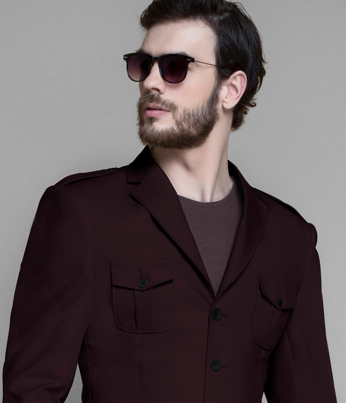 Havana Burgundy Leisure Suit-1