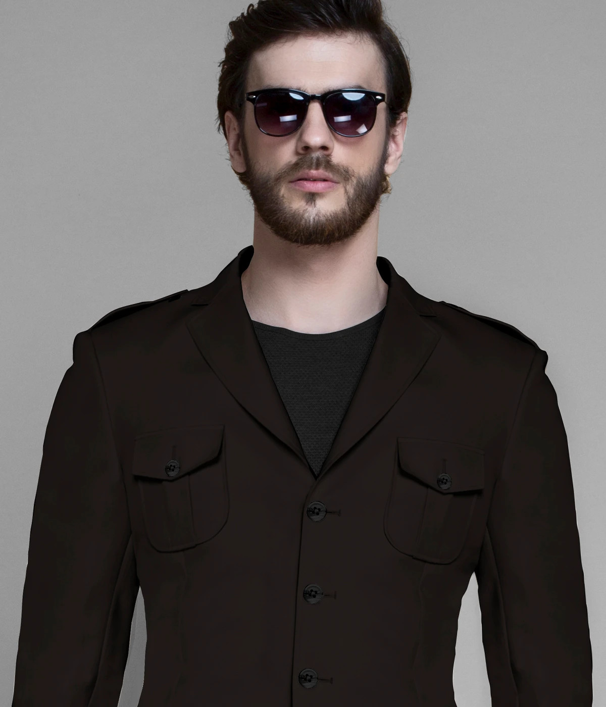 Sergeant Tan Brown Leisure Suit-1