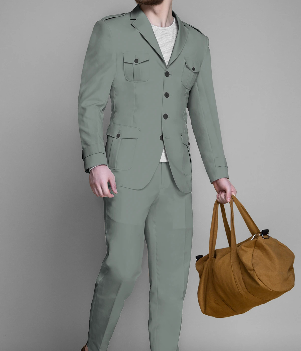 Moss Green Leisure Suit- view-2