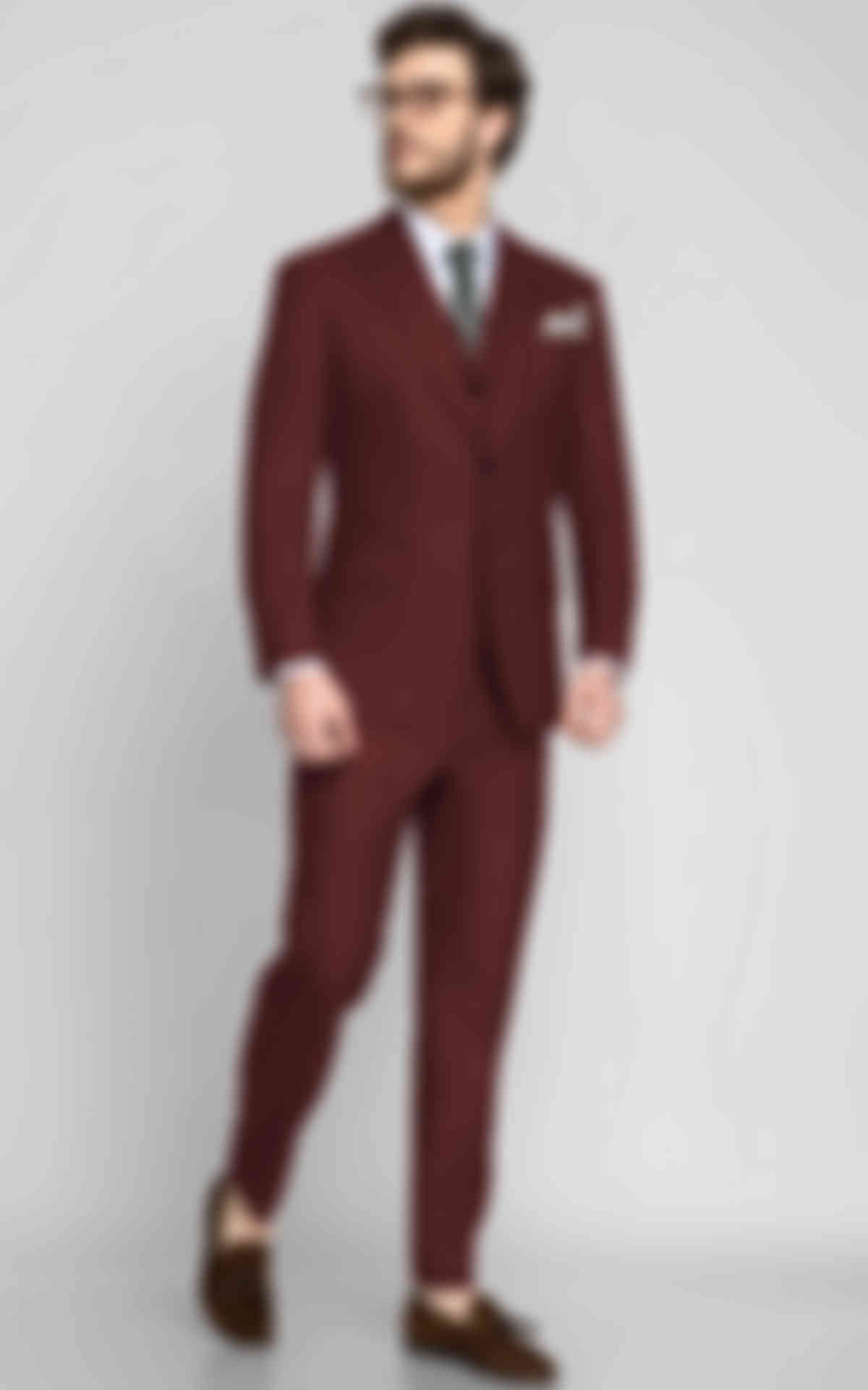 Burgundy Maroon Vegan Suit