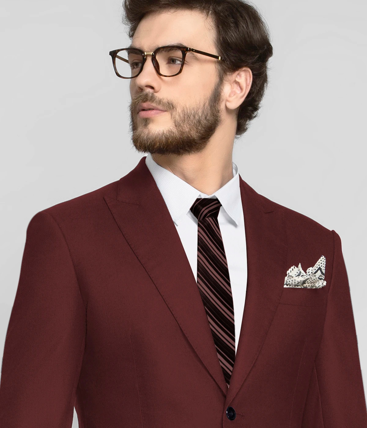 Burgundy Maroon Vegan Blazer-1