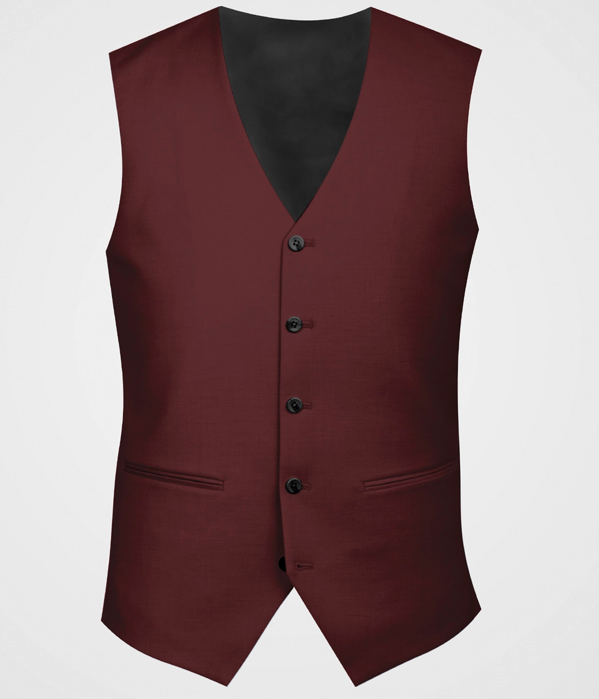 Burgundy Maroon Vegan Vest-1