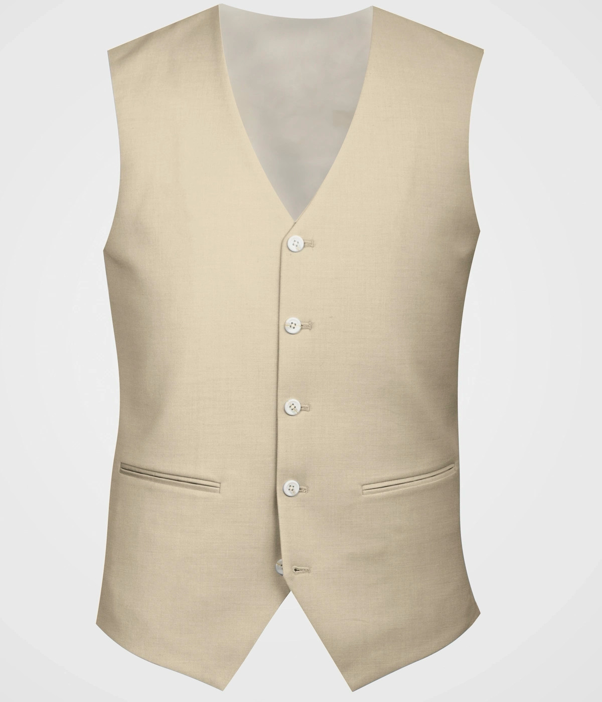 Sand Beige Vegan Vest-1