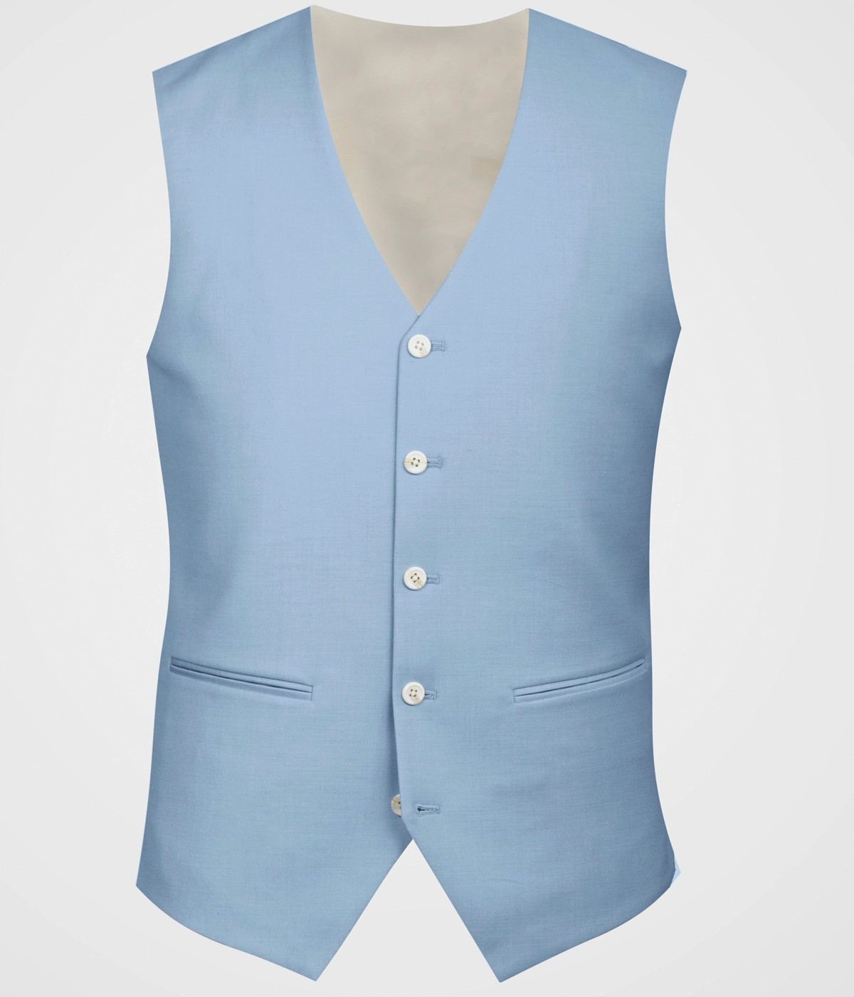 Carmel Light Blue Vegan Vest-1