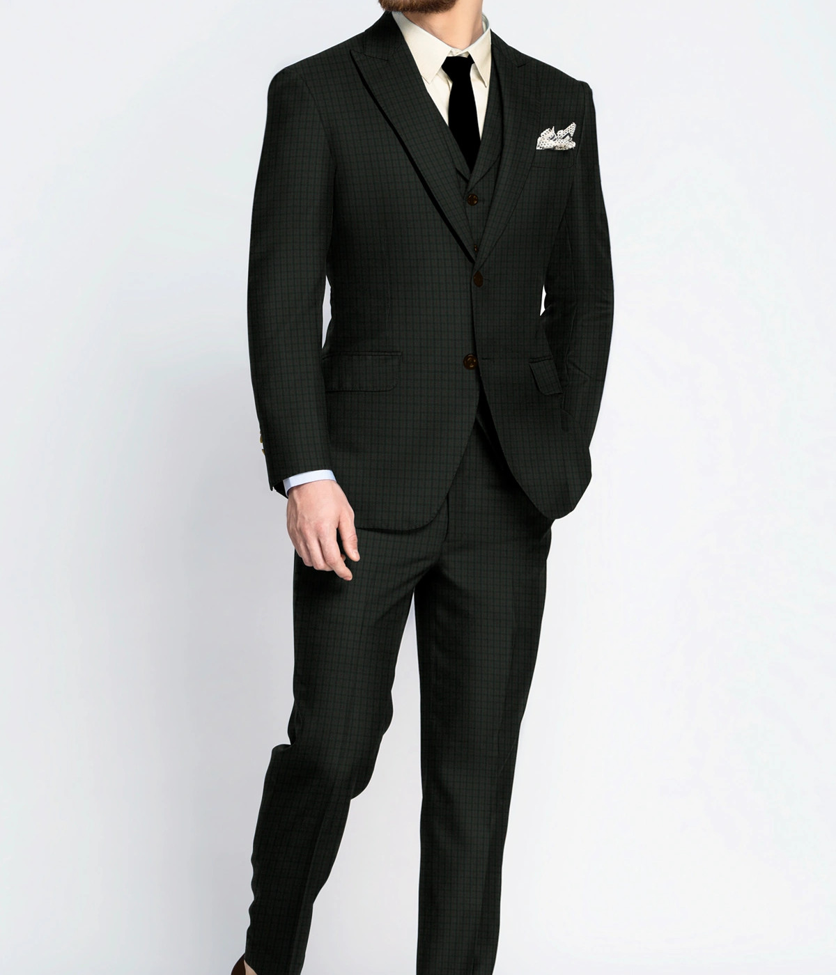 Sage Country Houndstooth Wool Suit- view-2