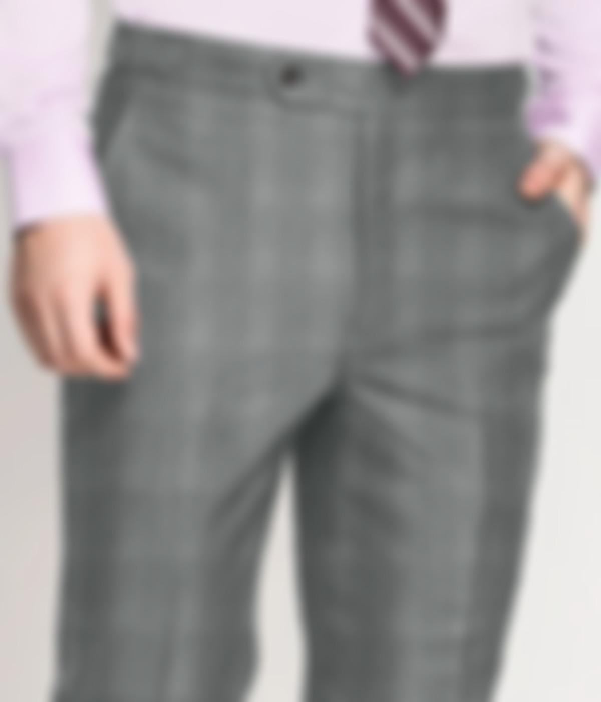 Grey Checks Wool Pants-1