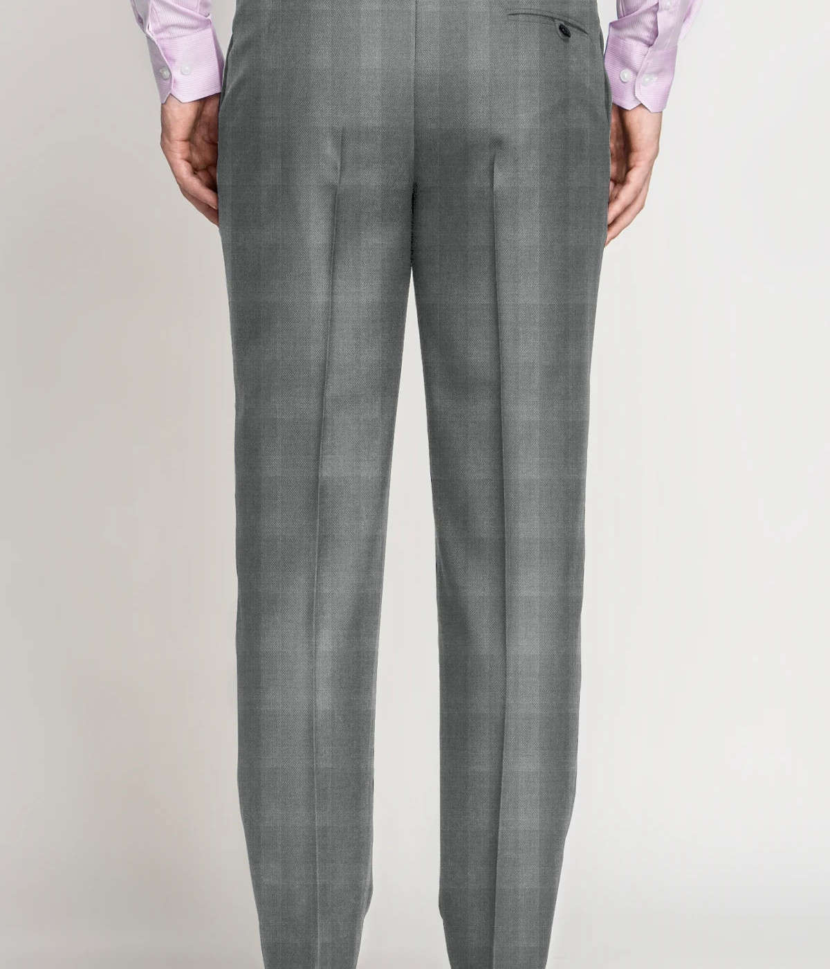 Grey Checks Wool Pants- view-1