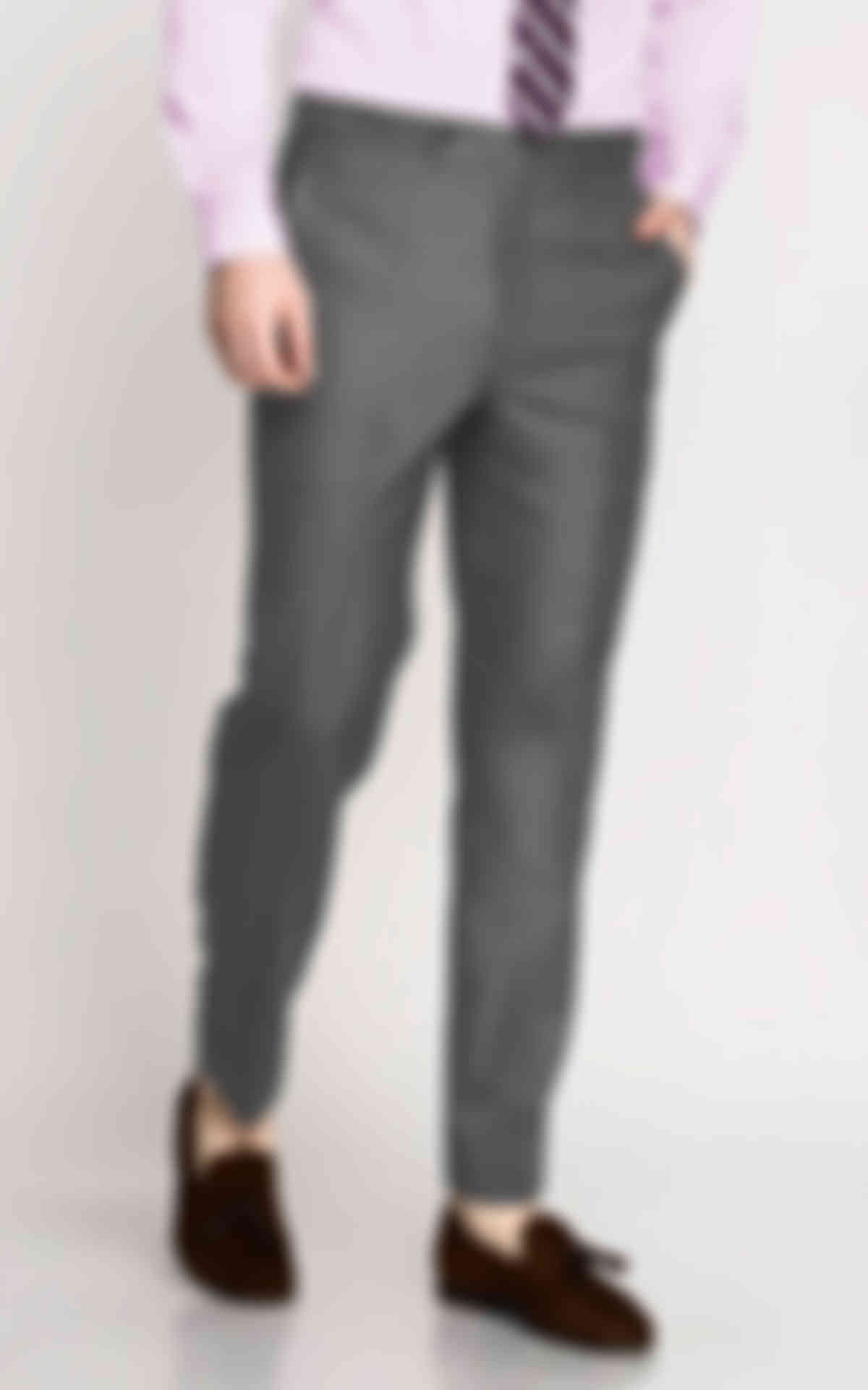 Grey Black Houndstooth Wool Pants image
