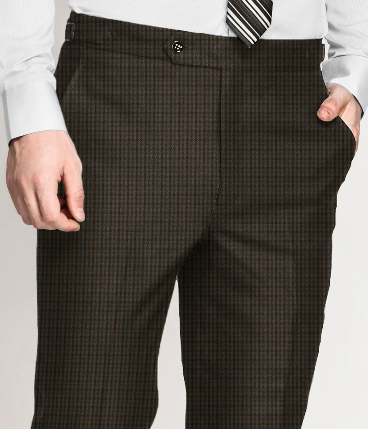 Prada Houndstooth wool trousers - Brown