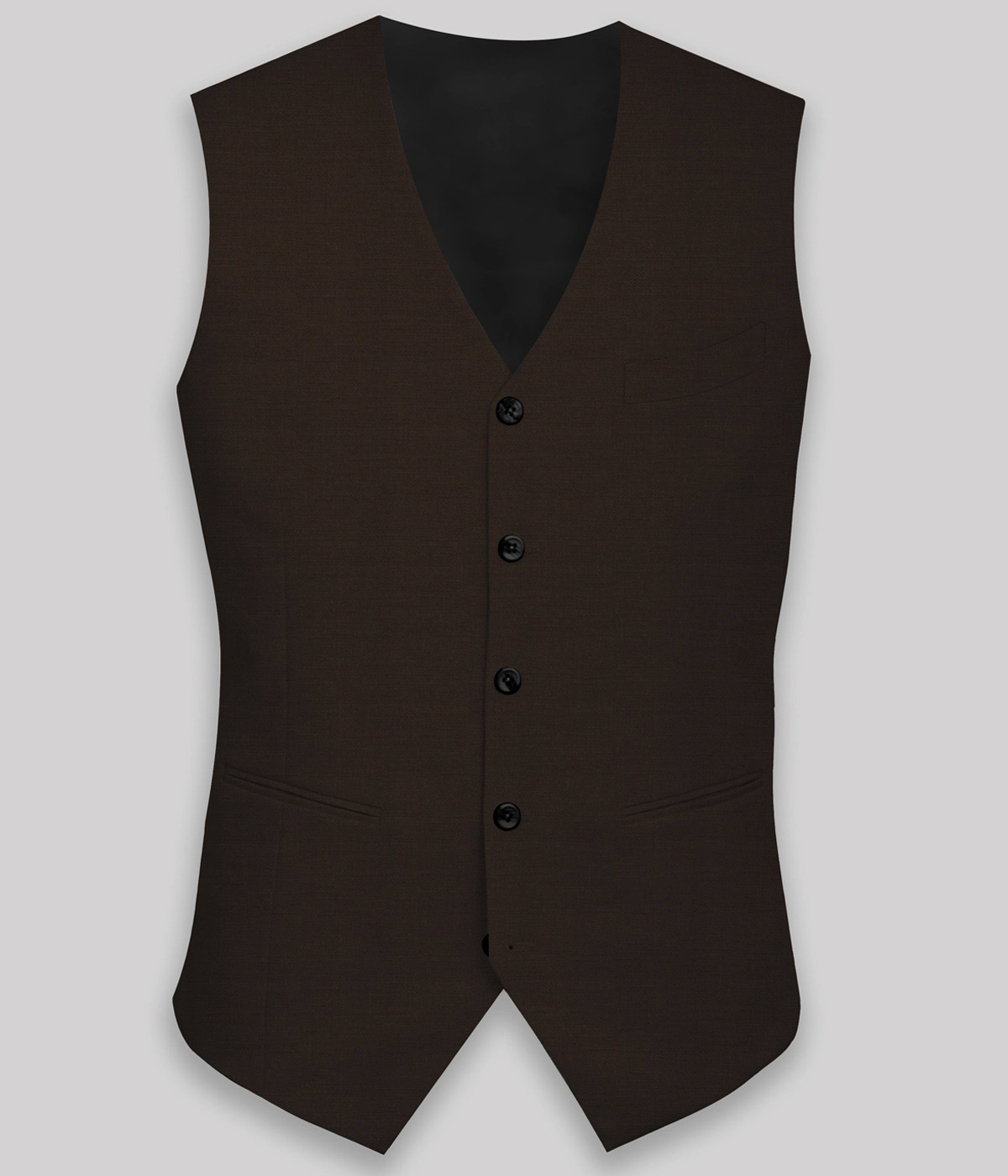 Siena Coffee Brown Linen Vest-1