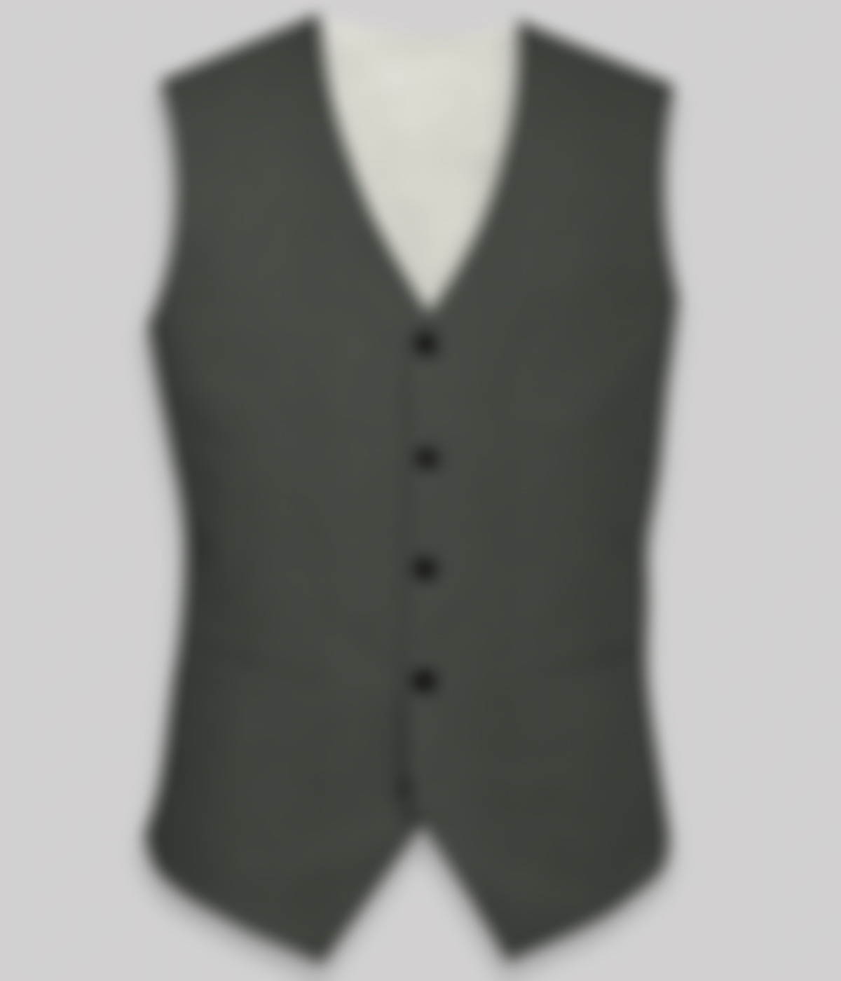 Khaki Green Linen Vest-1
